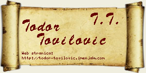 Todor Tovilović vizit kartica